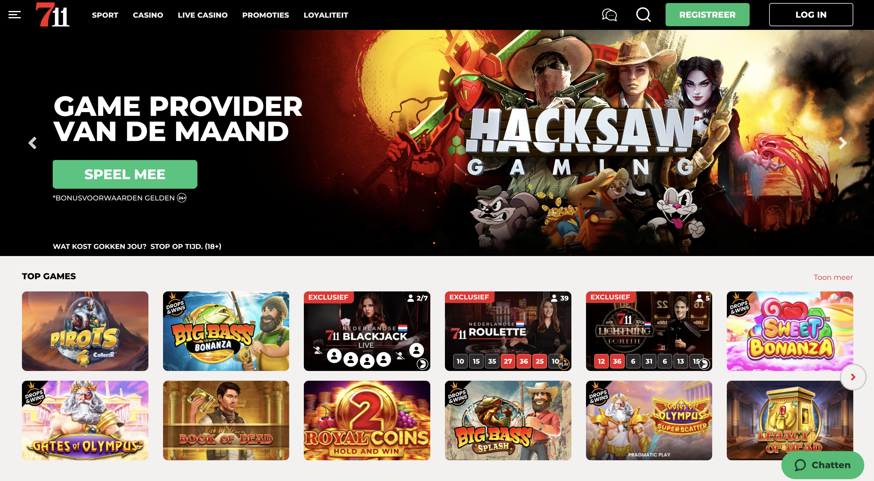711 homepage screenshot