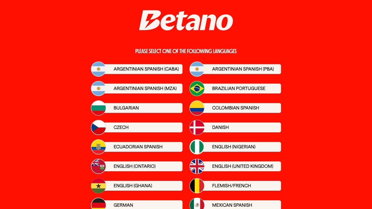 Betano casino homepage screenshot