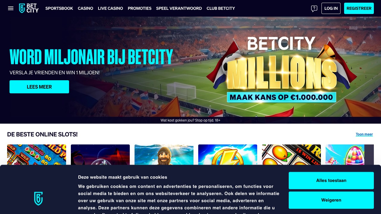 BetCity.nl homepage screenshot