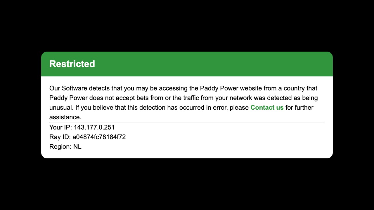Paddy Power casino homepage screenshot